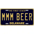 MMM Beer Delaware Novelty Metal License Plate 12" x 6" (LP)