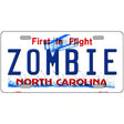 Zombie North Carolina Novelty Metal License Plate 12" x 6" (LP)