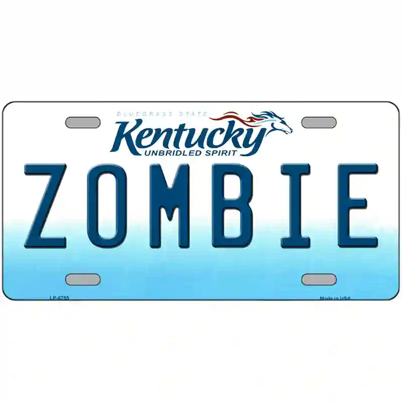 Zombie Kentucky Novelty Metal License Plate 12" x 6" (LP)