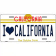 I Love California Novelty Metal License Plate 12" x 6" (LP)