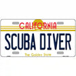 Scuba Diver California Novelty Metal License Plate 12" x 6" (LP)