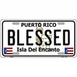 Blessed Puerto Rico Metal Novelty License Plate 12" x 6" (LP)