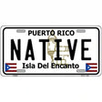 Native Puerto Rico Metal Novelty License Plate 12" x 6" (LP)