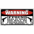 Warning If Found Novelty Metal License Plate 12" x 6" (LP)