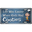 When Girls Had Cooties Novelty Metal License Plate 12" x 6" (LP)