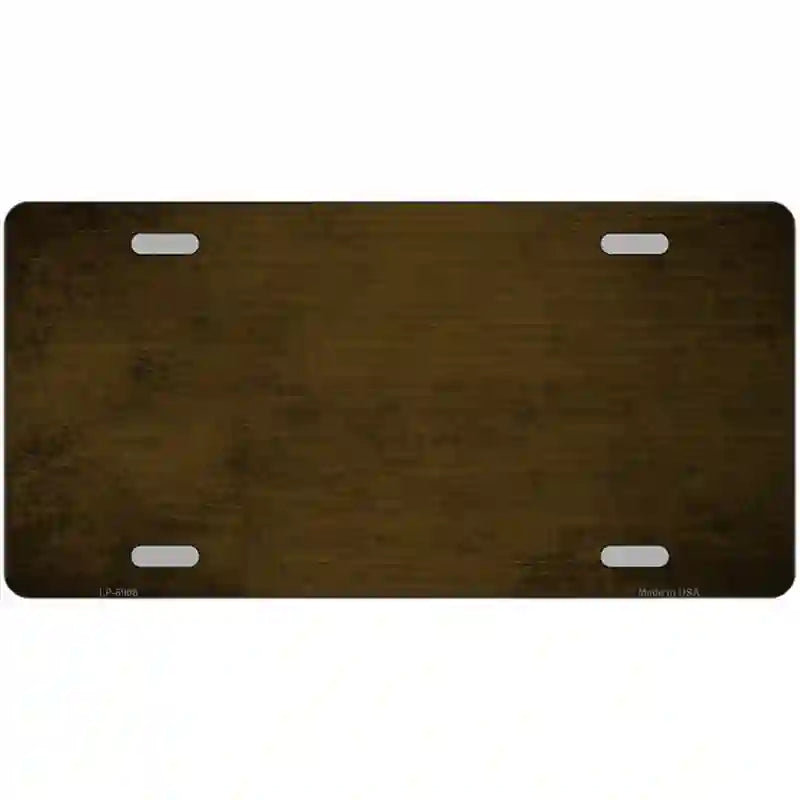 Brown Oil Rubbed Solid Metal Novelty License Plate 12" x 6" (LP)