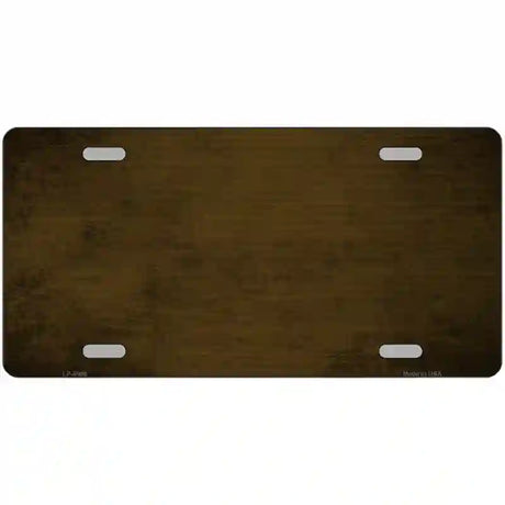 Brown Oil Rubbed Solid Metal Novelty License Plate 12" x 6" (LP)