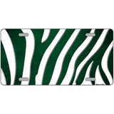 Green White Zebra Oil Rubbed Metal Novelty License Plate 12" x 6" (LP)