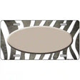 Tan White Zebra Oval Oil Rubbed Metal Novelty License Plate 12" x 6" (LP)