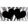 Black White Zebra Hearts Oil Rubbed Metal Novelty License Plate 12" x 6" (LP)