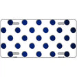 Blue White Dots Oil Rubbed Metal Novelty License Plate 12" x 6" (LP)