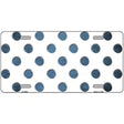 Light Blue White Dots Oil Rubbed Metal Novelty License Plate 12" x 6" (LP)