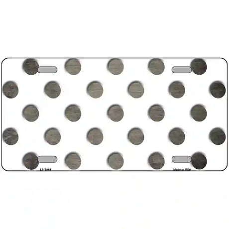 Tan White Dots Oil Rubbed Metal Novelty License Plate 12" x 6" (LP)