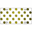 Yellow White Dots Oil Rubbed Metal Novelty License Plate 12" x 6" (LP)