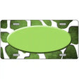 Lime Green White Oval Giraffe Oil Rubbed Metal Novelty License Plate 12" x 6" (LP)