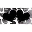 Black White Hearts Giraffe Oil Rubbed Metal Novelty License Plate 12" x 6" (LP)