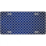 Blue White Quatrefoil Oil Rubbed Metal Novelty License Plate 12" x 6" (LP)