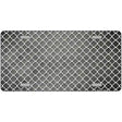 Gray White Quatrefoil Oil Rubbed Metal Novelty License Plate 12" x 6" (LP)