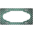 Mint White Quatrefoil Scallop Oil Rubbed Metal Novelty License Plate 12" x 6" (LP)