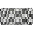 Gray White Small Chevron Oil Rubbed Metal Novelty License Plate 12" x 6" (LP)