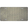 Gold White Small Chevron Oil Rubbed Metal Novelty License Plate 12" x 6" (LP)