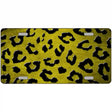 Yellow Black Cheetah Oil Rubbed Metal Novelty License Plate 12" x 6" (LP)