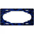 Blue Black Cheetah Scallop Oil Rubbed Metal Novelty License Plate 12" x 6" (LP)