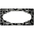 Gray Black Cheetah Scallop Oil Rubbed Metal Novelty License Plate 12" x 6" (LP)