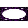 Purple Black Cheetah Scallop Oil Rubbed Metal Novelty License Plate 12" x 6" (LP)