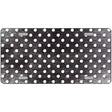 Black White Small Dots Oil Rubbed Metal Novelty License Plate 12" x 6" (LP)