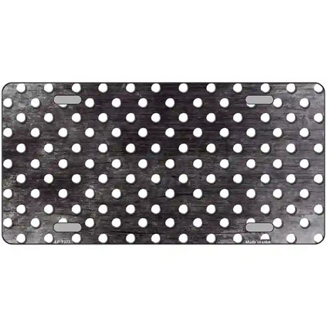 Black White Small Dots Oil Rubbed Metal Novelty License Plate 12" x 6" (LP)