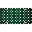 Green White Small Dots Oil Rubbed Metal Novelty License Plate 12" x 6" (LP)