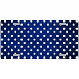 Blue White Small Dots Oil Rubbed Metal Novelty License Plate 12" x 6" (LP)