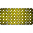 Yellow White Small Dots Oil Rubbed Metal Novelty License Plate 12" x 6" (LP)