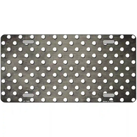 Tan White Small Dots Oil Rubbed Metal Novelty License Plate 12" x 6" (LP)