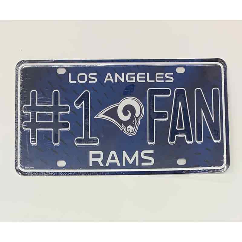 Los Angeles Rams Fan Metal Novelty License Plate Tag LP-748