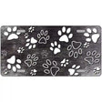 Black White Paw Oil Rubbed Metal Novelty License Plate 12" x 6" (LP)