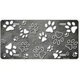 Gray White Paw Oil Rubbed Metal Novelty License Plate 12" x 6" (LP)