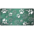 Mint White Paw Oil Rubbed Metal Novelty License Plate 12" x 6" (LP)