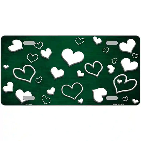 Green White Love Oil Rubbed Metal Novelty License Plate 12" x 6" (LP)