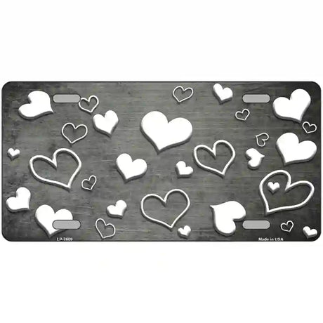 Gray White Love Oil Rubbed Metal Novelty License Plate 12" x 6" (LP)