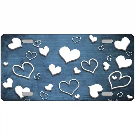 Light Blue White Love Oil Rubbed Metal Novelty License Plate 12" x 6" (LP)