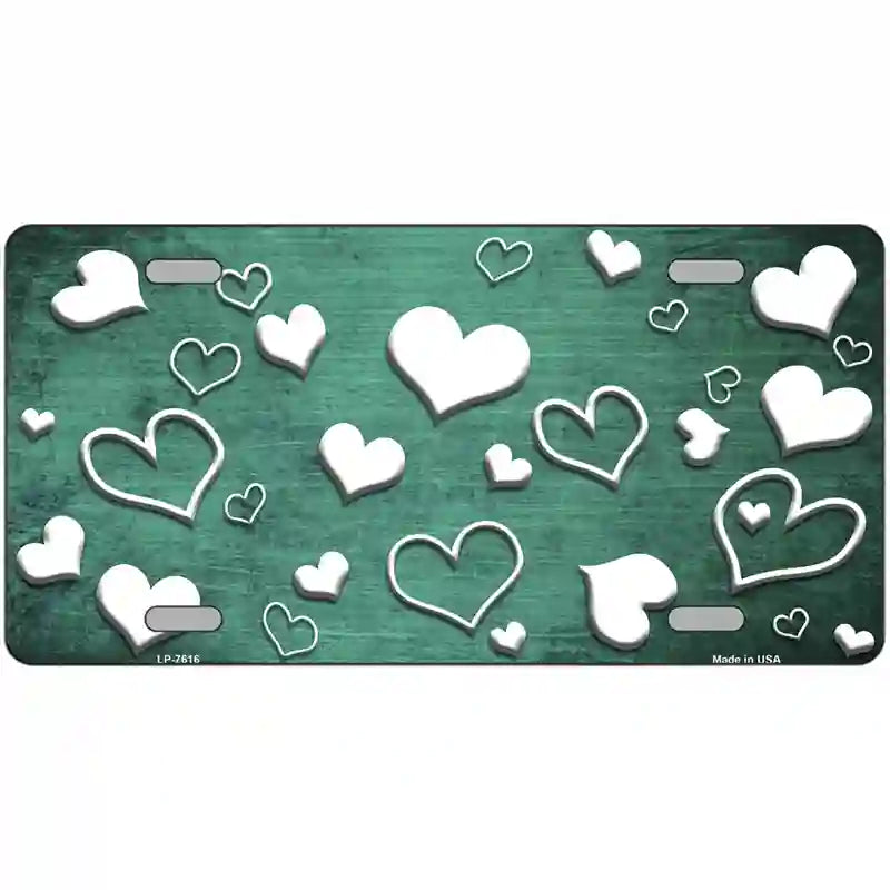 Mint White Love Oil Rubbed Metal Novelty License Plate 12" x 6" (LP)