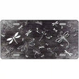 Black White Dragonfly Oil Rubbed Metal Novelty License Plate 12" x 6" (LP)