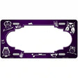 Purple White Owl Scallop Oil Rubbed Metal Novelty License Plate 12" x 6" (LP)