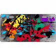 Black White Splatter Oil Rubbed Metal Novelty License Plate 12" x 6" (LP)