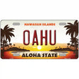 Oahu Hawaiian Islands Novelty Metal License Plate 12" x 6" (LP)