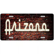 Arizona Neon Brick Metal Novelty License Plate 12" x 6" (LP)