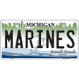 Marines Michigan Novelty Metal License Plate 12" x 6" (LP)