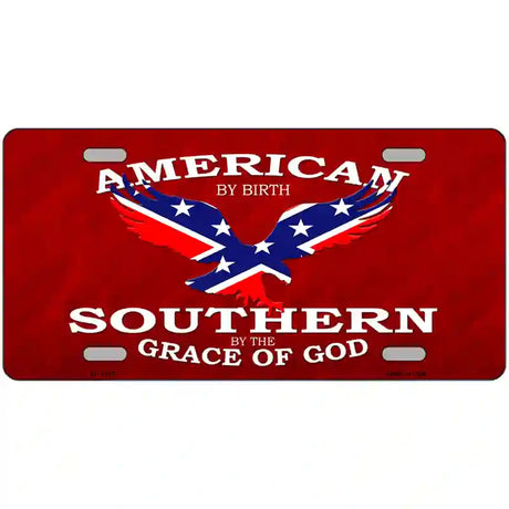 American By Birth Metal Novelty License Plate 12" x 6" (LP)